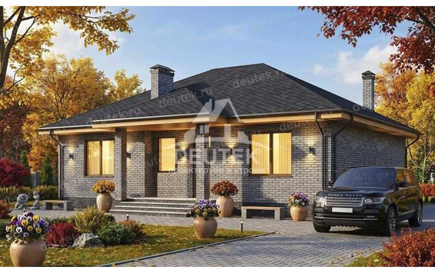 Проект жилого одноэтажного дома с площадью до 150 кв м - LK-387