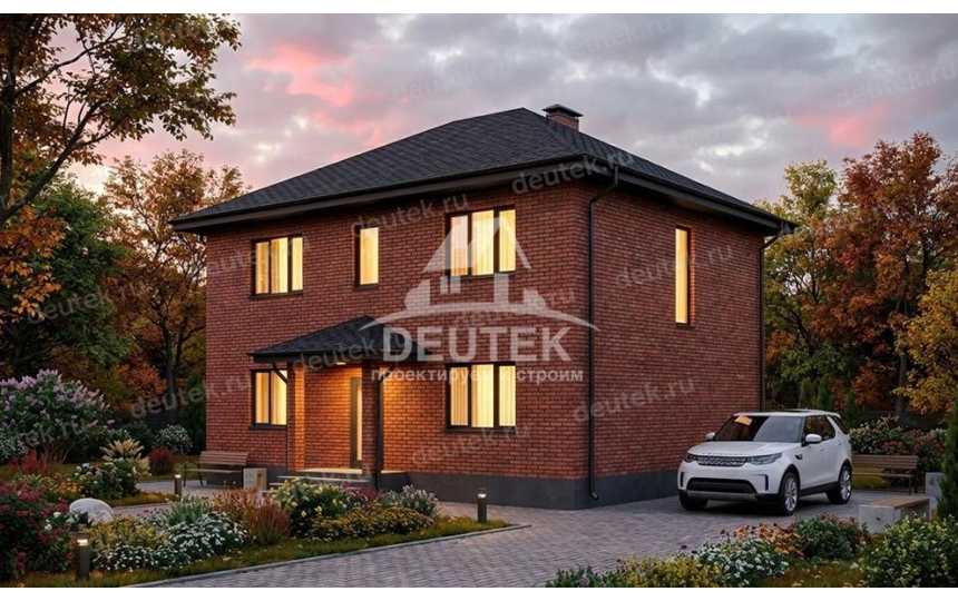 Проект загородного двухэтажного дома из газобетона - LK-527
