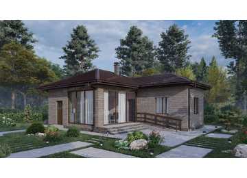 Проект бани с площадью до 100 кв м - P241