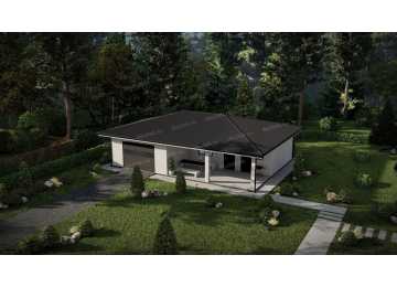 Проект одноместного гаража с мастерской и хозблоком - P243