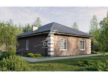 Проект жилого одноэтажного дома с размерами 9 м на 13 м и площадью до 100 кв м - LK-170