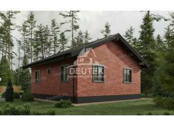 Проект дачного одноэтажного дома с площадью до 100 кв м - LK-367