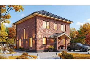 Проект дачного двухэтажного дома из газобетона - LK-370