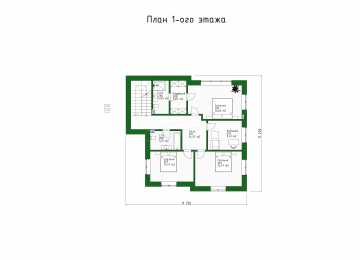 Проект жилого двухэтажного дома с одноместным гаражом - P280
