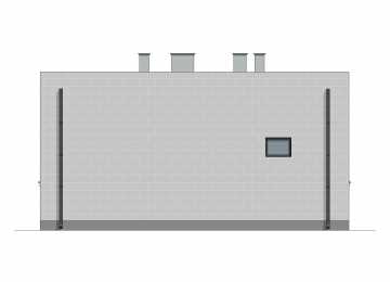 Проект узкого одноэтажного дома с площадью до 150 кв м - P299