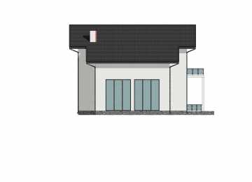 Проект узкого двухэтажного дома со вторым светом и большими окнами - P242-1