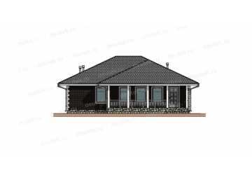 Проект жилого одноэтажного дома с размерами 8 м на 11 м - P244