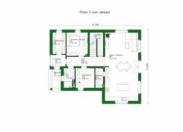 Проект жилого двухэтажного дома в стиле минимализм - P246