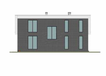 Проект жилого двухэтажного дома в стиле минимализм - P246