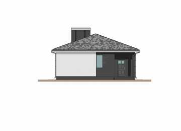 Проект узкого одноэтажного дома в стиле минимализм - P252