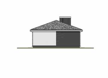 Проект узкого одноэтажного дома в стиле минимализм - P252