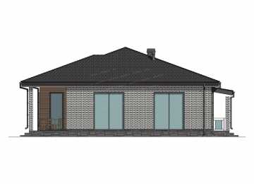 Проект жилого одноэтажного дома с размерами 15 м на 11 м - P254