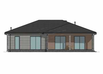 Проект жилого одноэтажного дома с размерами 15 м на 11 м - P254