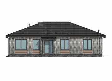 Проект жилого одноэтажного дома с размерами 15 м на 11 м - P254