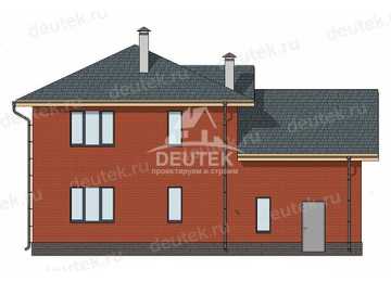 Проект загородного двухэтажного дома с одноместным гаражом и зимнем садом - LK-378