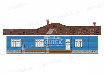 Проект узкого одноэтажного дома в европейском стиле - LK-383