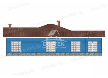 Проект узкого одноэтажного дома в европейском стиле - LK-383