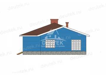 Проект узкого одноэтажного дома в европейском стиле - LK-383
