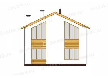Проект стильного двухэтажного дома с большими окнами - LK-389